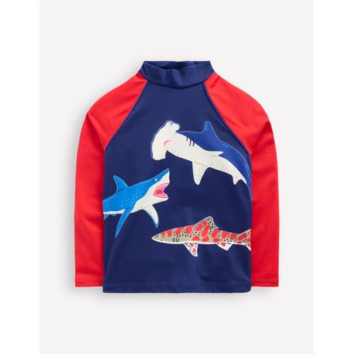 Haut De Plage À Logo-Requins Bleu Marine Universitaire