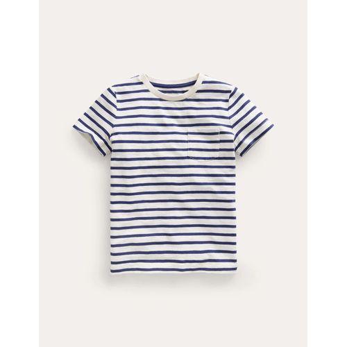 T-Shirt Manches Courtes Pour Tous Les Jours-Bleu Universitaire/Écru