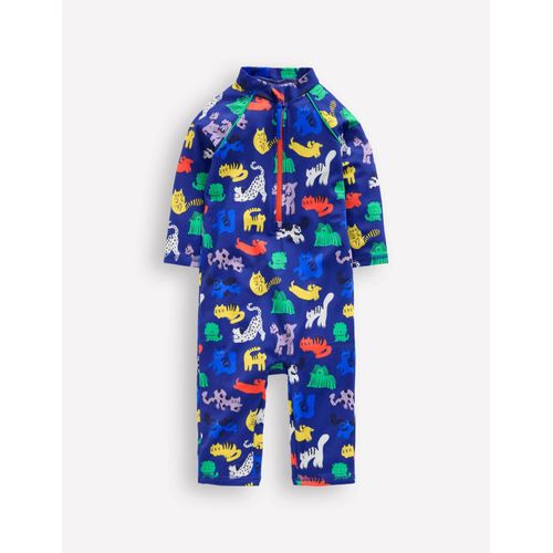 Combinaison De Surf Fun Avec Protection Solaire-Animaux Arc-En-Ciel Bleu Saphir