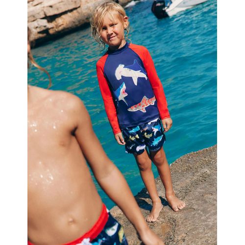 Short De Bain-Requins Bleu Marine Universitaire