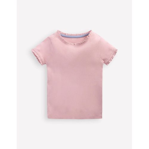 T-Shirt Côtelé À Manches Courtes-Artic Marl