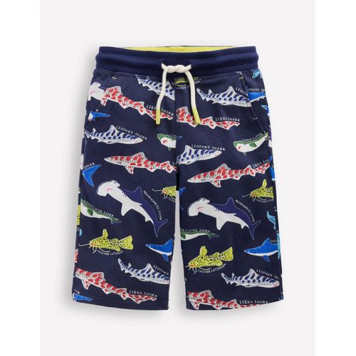 Short Baggy En Jersey-Requins Bleu Marine Universitaire
