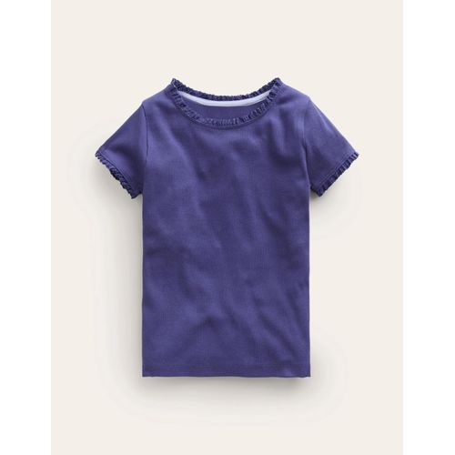 T-Shirt Côtelé À Manches Courtes-Aristocratic Blue/ Ivory Stripe