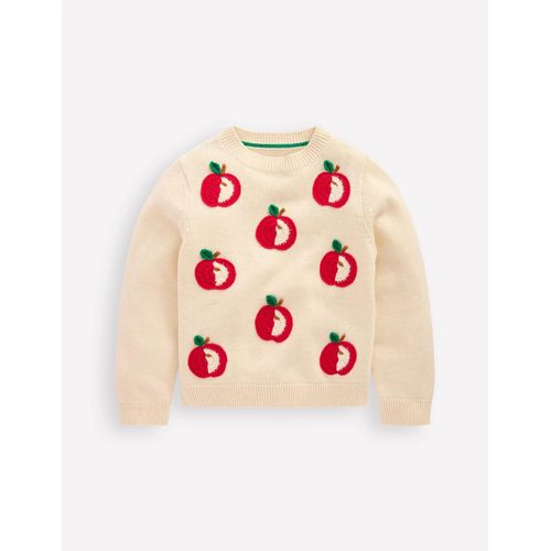 Pull Fun Karina En Maille Crochet-Pommes Ivoire