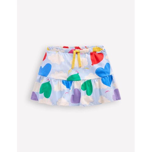 Jupe-Short Volantée En Jersey-Ballons Ciel Bleu Brumeux