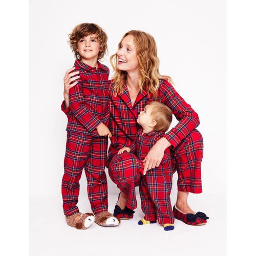 Pyjama Tissé-Carreaux Rouges