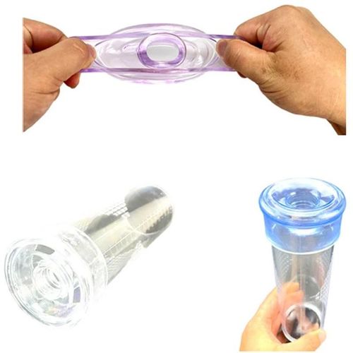 Sleeve Cover For 4.5cm Cylinder Sex Toys Men Accessories Glans Protector Ring For Penis Pump Dick Extender Trainer Replacement Purple