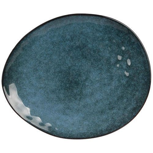 Assiette Céramique Forme Galet 27.5x23 Au Grès Du Temps  ( 6 Assiettes )
