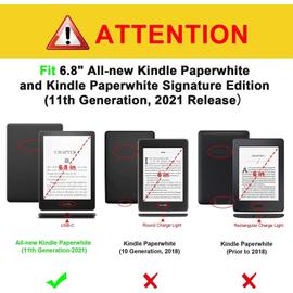 Étui pour 6,8 Kindle Paperwhite 11Ème Génération 2021 - Couverture De  Livre avec Réveil/Veille Automatique pour Liseuse Kindle Paperwhite 2021