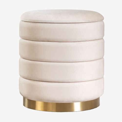 Pouf De Rangement En Velours Bradford