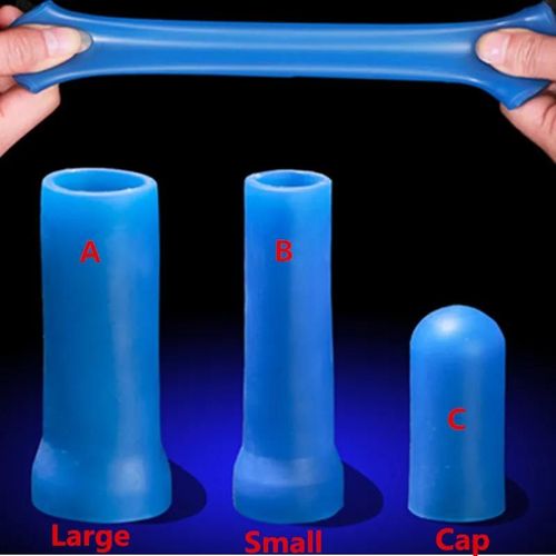 Manchon De Pompe À Pénis En Silicone Bleu Pour Hommes, Produit Sexuel De Remplacement, Agrandissement Du Pénis, Prolongateur Pro, Civière, Tasse À Vide A B C