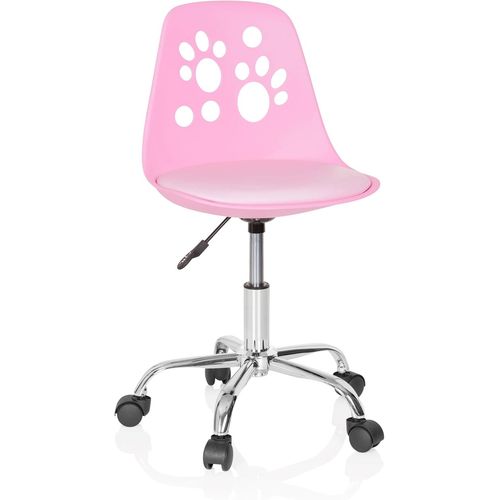 Chaise De Bureau Pour Enfant Fancy I Fauteuil Pivotant Sans Accoudoirs,Siège À Roulettes Avec Hauteur Réglable,Rose 742004