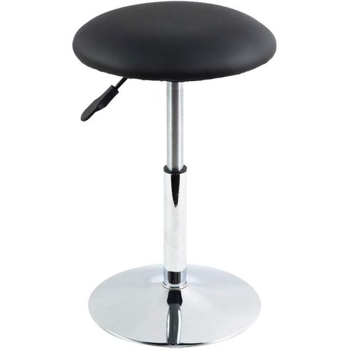 Tabouret De Travail Rond En Cuir Synthétique Tabouret De Coiffeur Rotation De Hauteur Réglable Convient Pour Le Bureau À Domicile Hôtel Salon Salon Salle De Consultation (Noir)