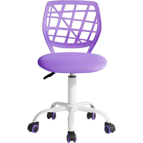 Chaise De Gaming Pour Enfants,Chaise De Bureau,Chaise Gamer,Chaise De Bureau,Design Ergonomique Et Moderne,Sans Bras,Hauteur Du Siège,Roulettes En Caoutchouc,Violet