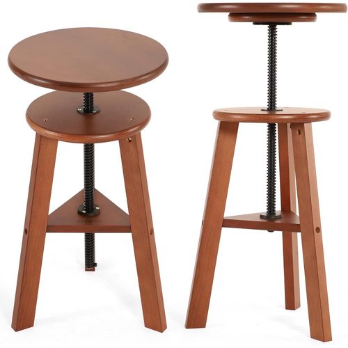 48-65cm H Tabouret En Bois Réglable En Hauteur,Tabouret D'artiste En Bois De Hêtre Pour Dessin,Tabouret De Peinture Pour Artistes,Adultes,Chaise En Bois Pour Artstudio,Cuisine,Bureau
