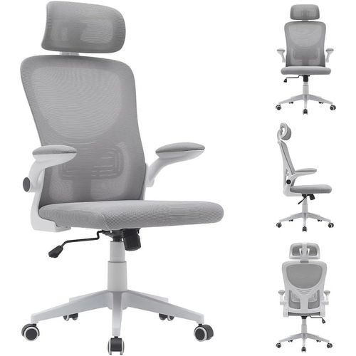 Chaise De Bureau,Acier Allié,Gris,56 X 116-126 Cm