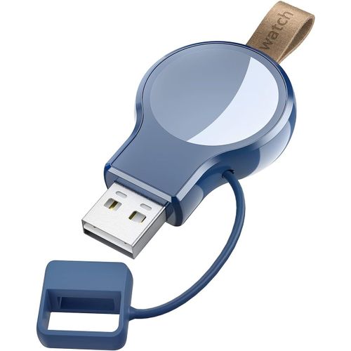 Chargeur Pour Apple Watch, Chargeur Sans Fil Usb Pour Iwatch, Station De Charge Rapide Pour Apple Montre, Chargeur Magnétique Portable Pour Apple Watch 8/7/6/5/4/3/2/1/Se/Ultra (Bleu)