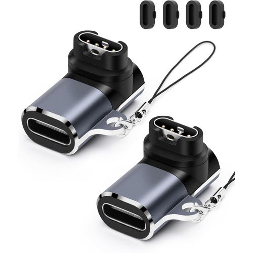 Adaptateur De Charge De Montre, Adaptateur Usb C Femelle Vers Mâle, Port De Charge Compatible Avec Garmin Fenix 7/7s/7x/6/6x/6s, Etc., Chargeur De Montre De Type C À 90 Degrés (90 Degrés)
