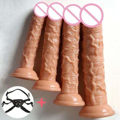 Simulation Réaliste Gros Gode Avec Sangle Pénis Jouet Sexuel Femme Masturbateur Anal Vaginal Bite Avec Ventouse Pour Femmes Massage L With Strap Pants