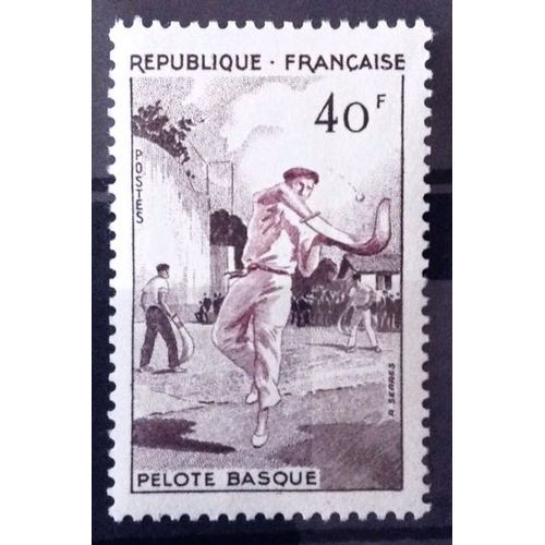 Sports 1956 - Pelote Basque 40f (Superbe N° 1073) Neuf* - Cote 4,50 - France Année 1956 - N11168