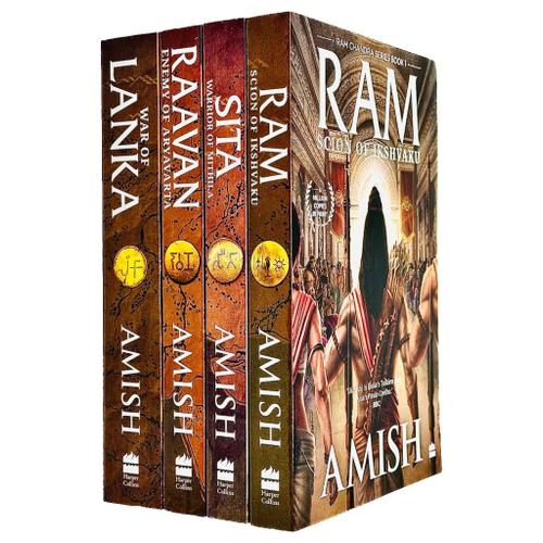 Amish Tripathi Ram Chandra Series Collection 4 Books Set (Ram, Sita, Raavan & War Of Lanka)