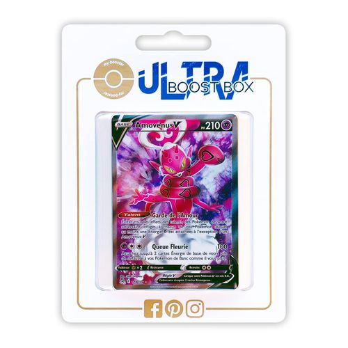 Amovénus V 178 196 Full Art - Ultraboost X Epée Et Bouclier 11 Origine Perdue - Coffret De 10 Cartes Pokémon Françaises