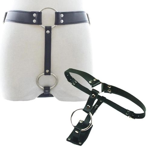 Ceinture De Chasteté De Harnais De Plug Anal De Sangle De Luxe, Contraintes En Cuir Bondage Jeux Pour Adultes Jouets Sexuels Pour Hommes Gays