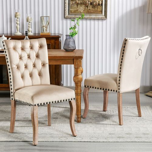Bmtterqgwo - Chaise Salle A Manger 6 Pieces - Chaise Cuisine Salon Avec Dosseret Design, Pieds Bois Massif, Velours Gris