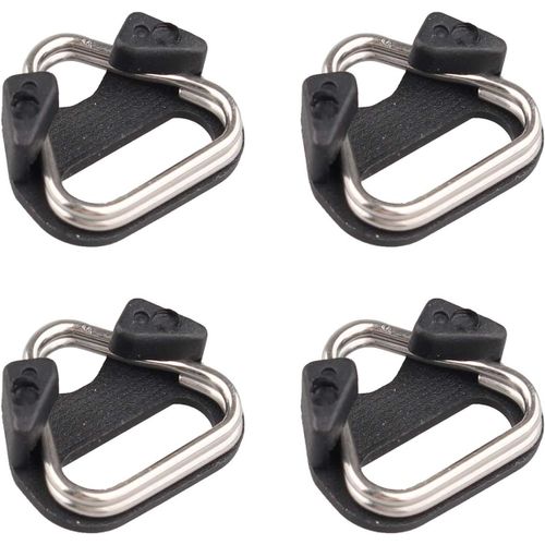 Lot de 4 anneaux triangulaires fendus pour sangle d'appareil photo + capuchon de protection en plastique compatible avec télémètre DSLR sans miroir