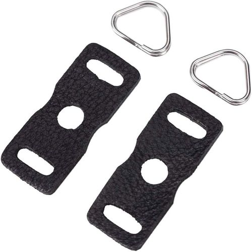 Sangle d'appareil photo Connecteur de boucles Cuir Coque de protection Pad + Lug Ring Camera Strap Triangle Anneau fendu Crochet pour