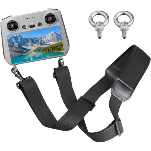 Dji Mini 3 Pro Rc Longe,Sangle De Cou Épaule,Corde En Nylon Tressé De Haute Qualité Avec Vis En Acier Inoxydable Pour Dji Smart Controller/Dji Mini 3 Pro(Rc)/Mavic 2/Air2/2s,Noir-Marque Générale