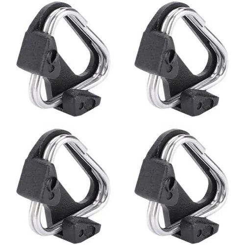 4 Pièces anneaux triangulaires fendus pour sangle d'appareil photo + capuchon de protection en plastique compatible avec télémètre DSLR sans miroir