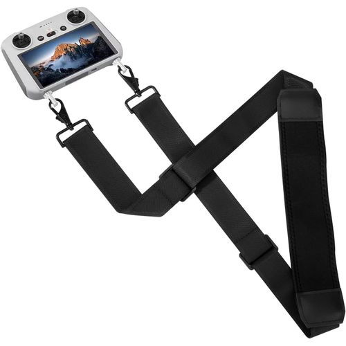 Sangle De Cou Pour Dji Mini 3 Pro Rc Lanière Tour De Cou Réglable Bandoulière Avec Vis En Alliage D'aluminium Cnc Pour Dji Rc/Dji Rc Pro/Dji Smart Contrôleur (Noir)-Marque Générale