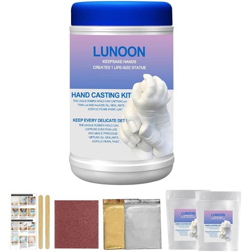 Kit Moulage À La Main - Kit Moulage À La Main En Plâtre Haute Résistance, Kits Bricolage Pour Adultes Et Enfants - Cadeaux Couples Commémoratifs Pour Elle, Mariage
