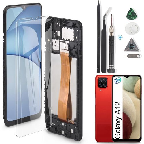 Pour Samsung Galaxy A12/A125f A125n A125m A125f/Dsn Écran Lcd De Remplacement Écran Tactile Digitizer Panneau Assemblé De Réparation Avec Outils(Noir Avec Carde)