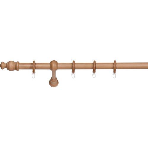 Tringle À Rideaux En Bois De Hêtre 28 Mm 1 Voie 120 Cm