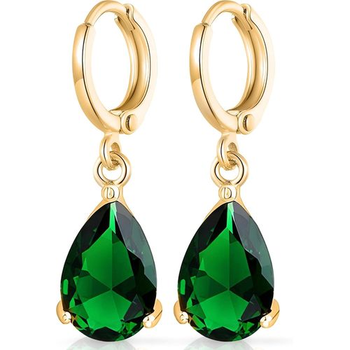 Pendantes Boucles D'oreilles En Forme De Larme 18ct Plaqué Or Blanc Avec Cristaux De Zircone Bijoux Pour Femme Et Fille