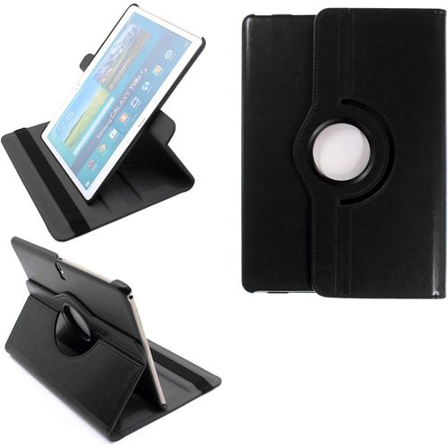 2.0 Etui Pour Samsung Galaxy Tab S 10.5 Sm-T800 Sm-T801 Sm-T805 Coque De Protection Rotation 360° Smart Housse Cover Case Stand Auto Réveil/Sommeil - Noir