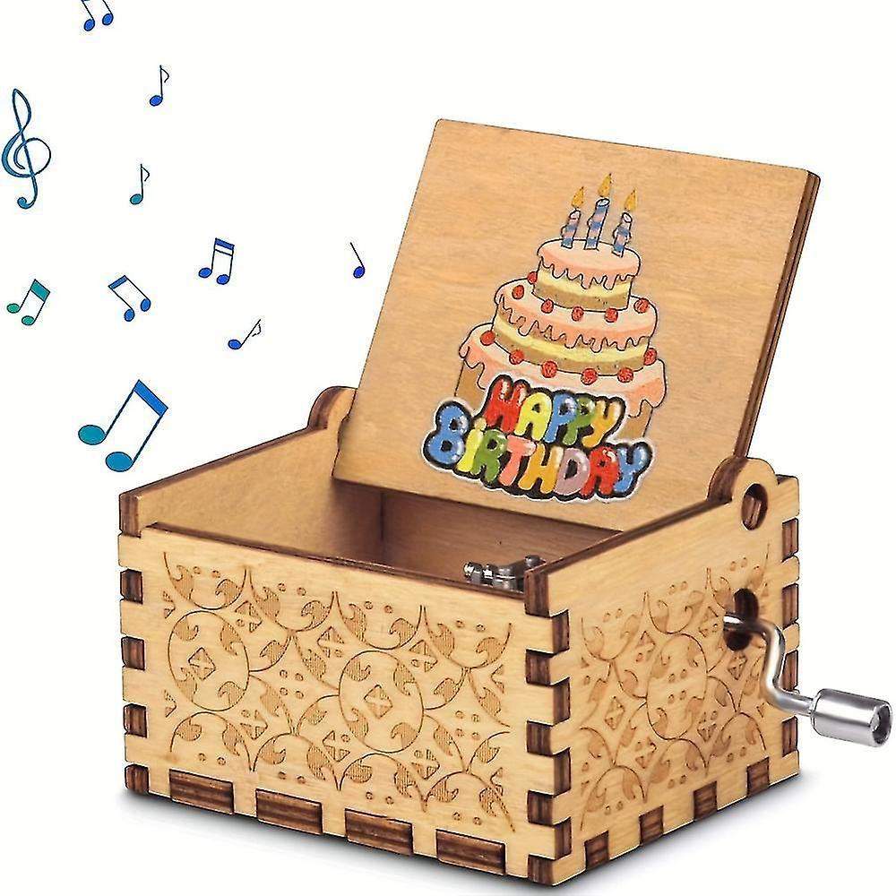 Boîte à musique Manivelle en bois Boîtes à musique You Are My Sunshine  Musical Box Cadeau pour anniversaire