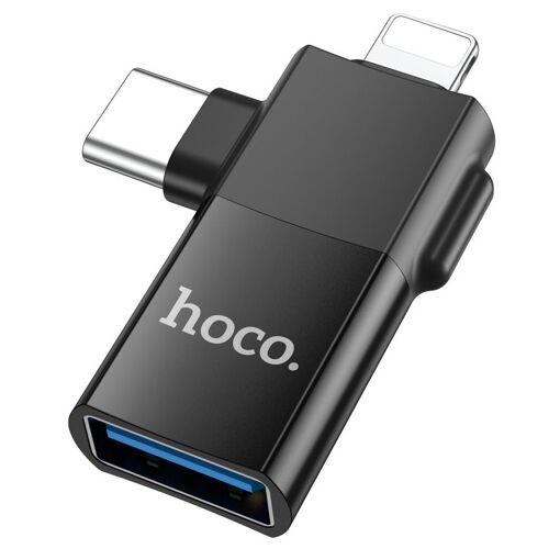 Adaptateur USB C OTG, 2 en 1 IP/USB-C vers USB 2.0 Femelle,Adaptate...