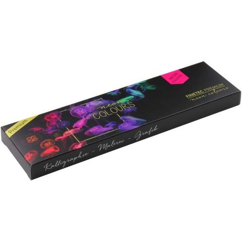 Peinture Aquarelle - Couleurs Effet Néon - Boite De 6 Godets - Finetec Premium