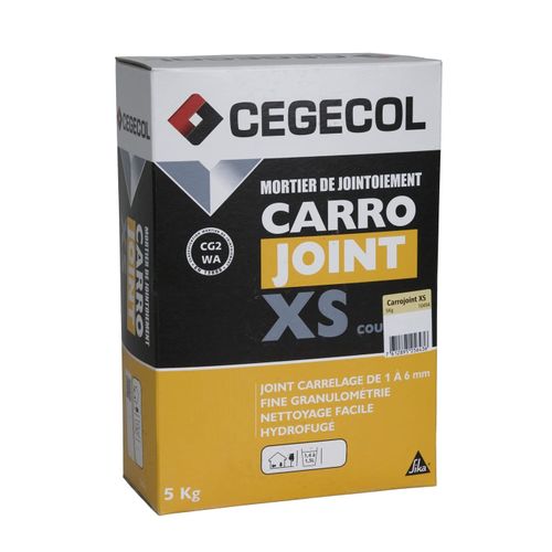 Mortier de jointoiement CEGECOL Carrojoint XS - Sable - 5kg - 582592