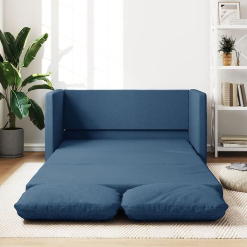 Vidaxl Canapé-Lit 2 En 1 Bleu 112x174x55 Cm Tissu
