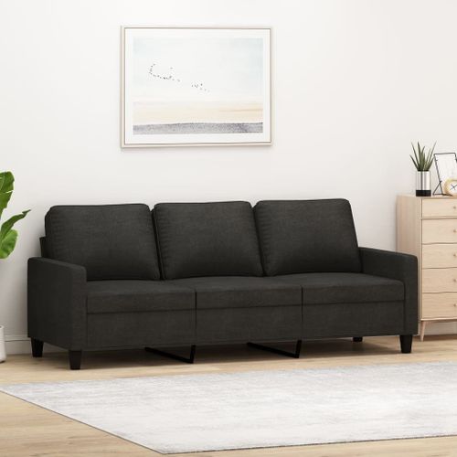 Vidaxl Canapé À 3 Places Noir 180 Cm Tissu