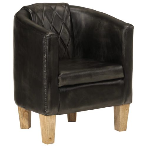 Vidaxl Chaise Cabriolet Gris Cuir Véritable