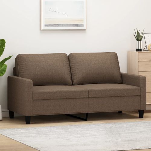 Vidaxl Canapé À 2 Places Marron 140 Cm Tissu