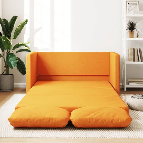 Vidaxl Canapé-Lit 2 En 1 Jaune Foncé 112x174x55 Cm Tissu