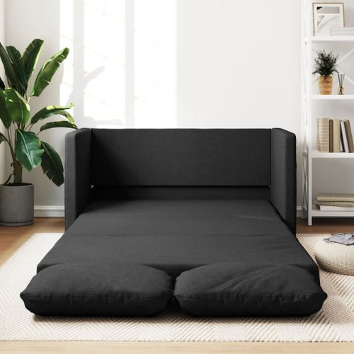 Vidaxl Canapé-Lit 2 En 1 Noir 112x174x55 Cm Tissu