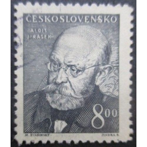 Tchecoslovaquie N°497 Ecrivain Alois Jirasek Oblitéré