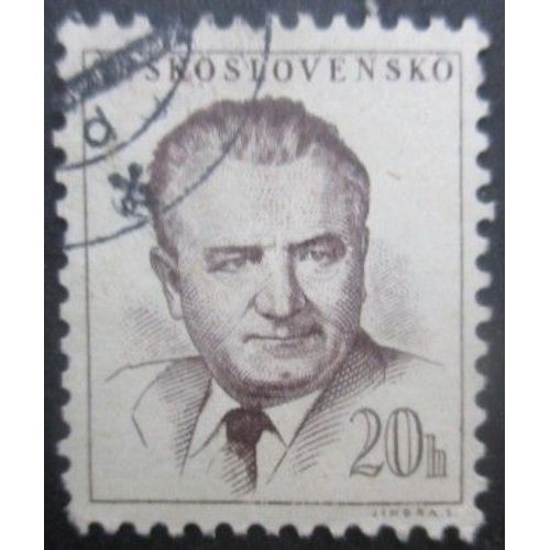 Tchecoslovaquie N°713 Président Gottwald Oblitéré